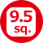 9.5 sq.